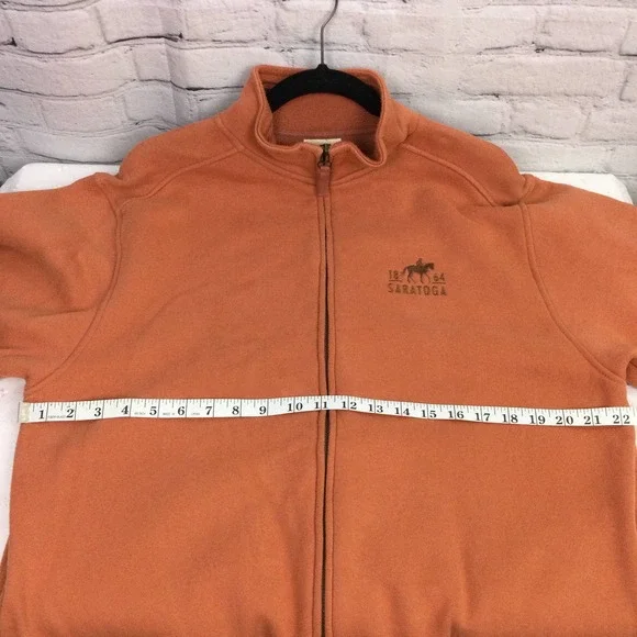 Artisans 1864 Saratoga Orange Mock Collar Long Sleeve Zippered Fleece Men's M - Picture 8 of 14